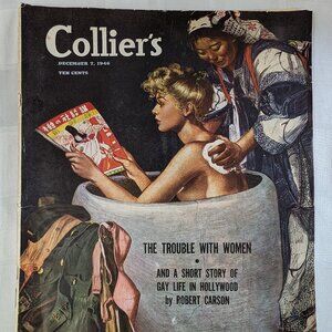 1946 COLLIER'S PAPER MAGAZINE ORIGINAL NEWS ADVERTISING VINTAGE STORIES ANTIQUE